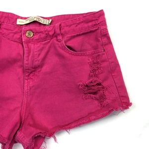 Zara Shorts - Zara High Rise Distressed Denim Jean Shorts Zara Shorts - Zara High Rise Distressed Denim Jean Shorts